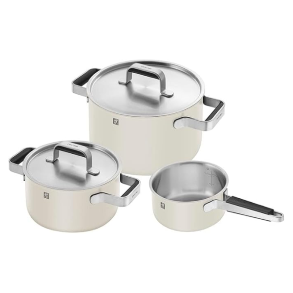 Zwilling Pure Stainless Steel Pot Set 5 Piece Ivory ZW-1028807