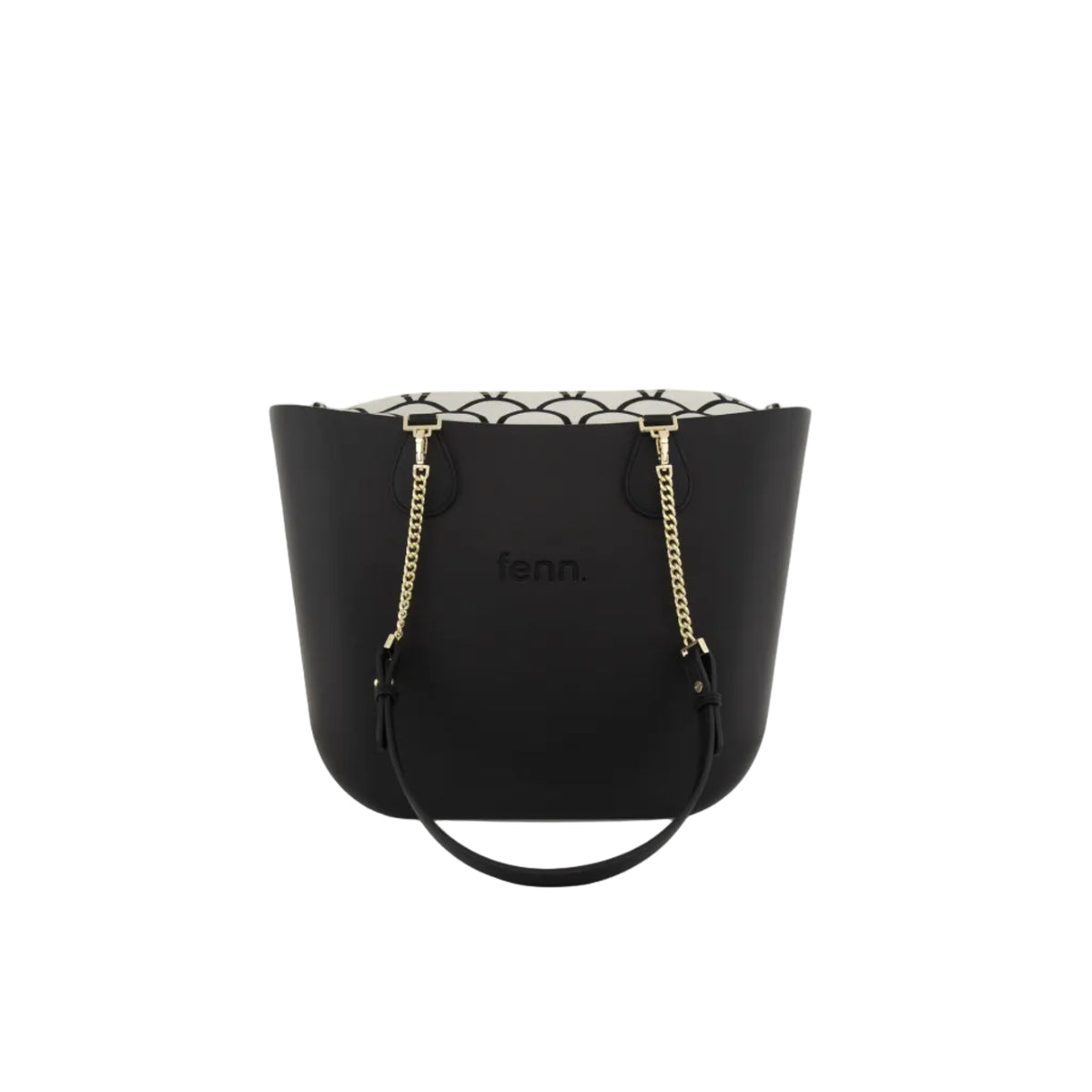 Fenn Original Everyday Tote Bag With Gold Chain Handle-Black 1583
