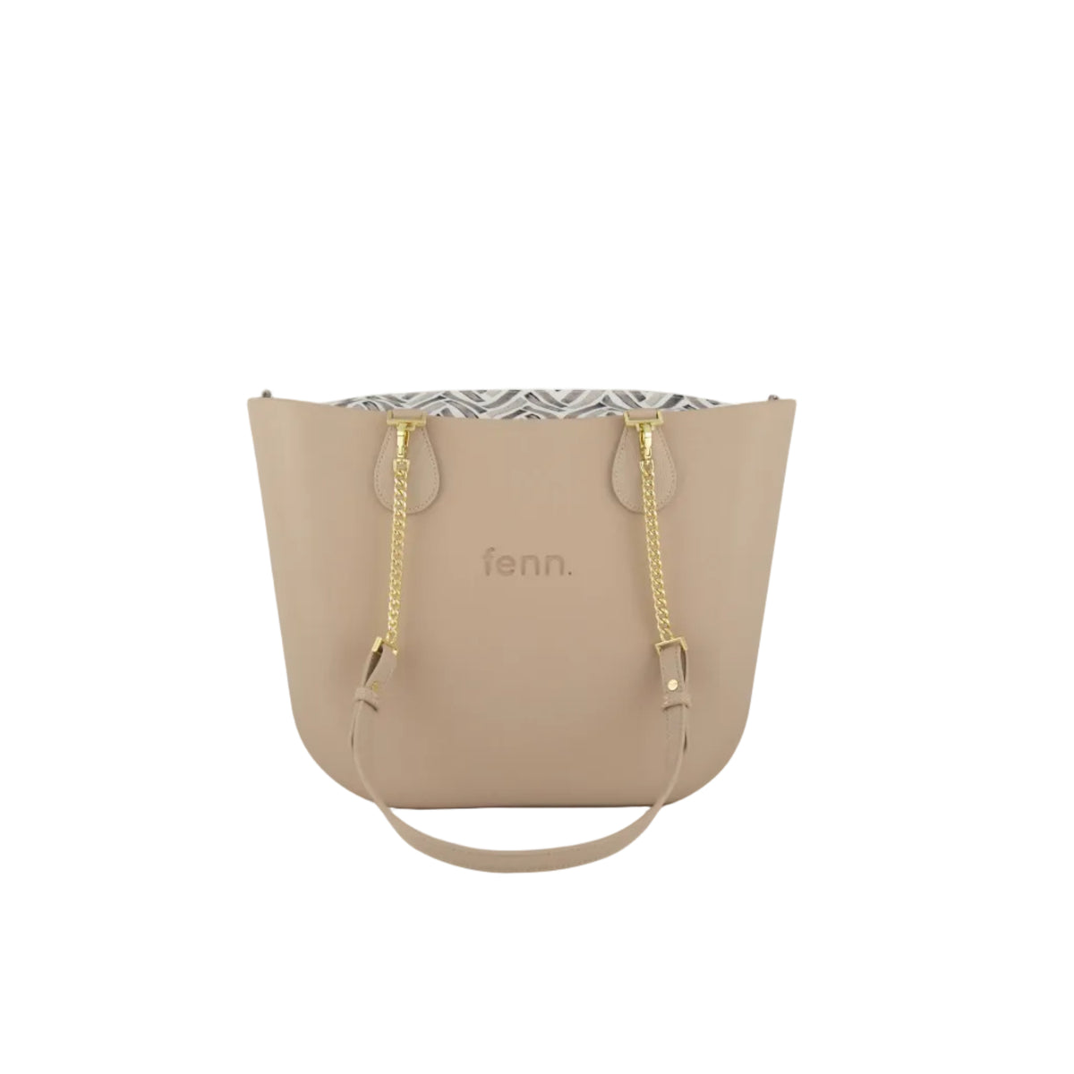 Fenn Original Everyday Tote Bag With Gold Chain Handle-Sand 1587