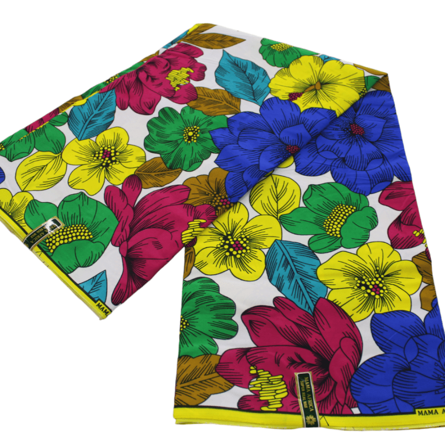 100% COTTON Dress Fabrics African Print 6 Yards Fabric 110 cm Assorted (7223586422873)
