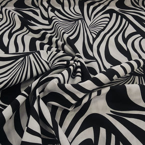 100% COTTON Dress Fabrics Printed Cotton Fabric Black 150cm (7461190205529)