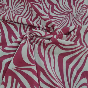 100% COTTON Dress Fabrics Printed Cotton Fabric Cerise Pink 150cm (7461190402137)
