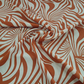 100% COTTON Dress Fabrics Printed Cotton Fabric Orange 150cm (7461190336601)