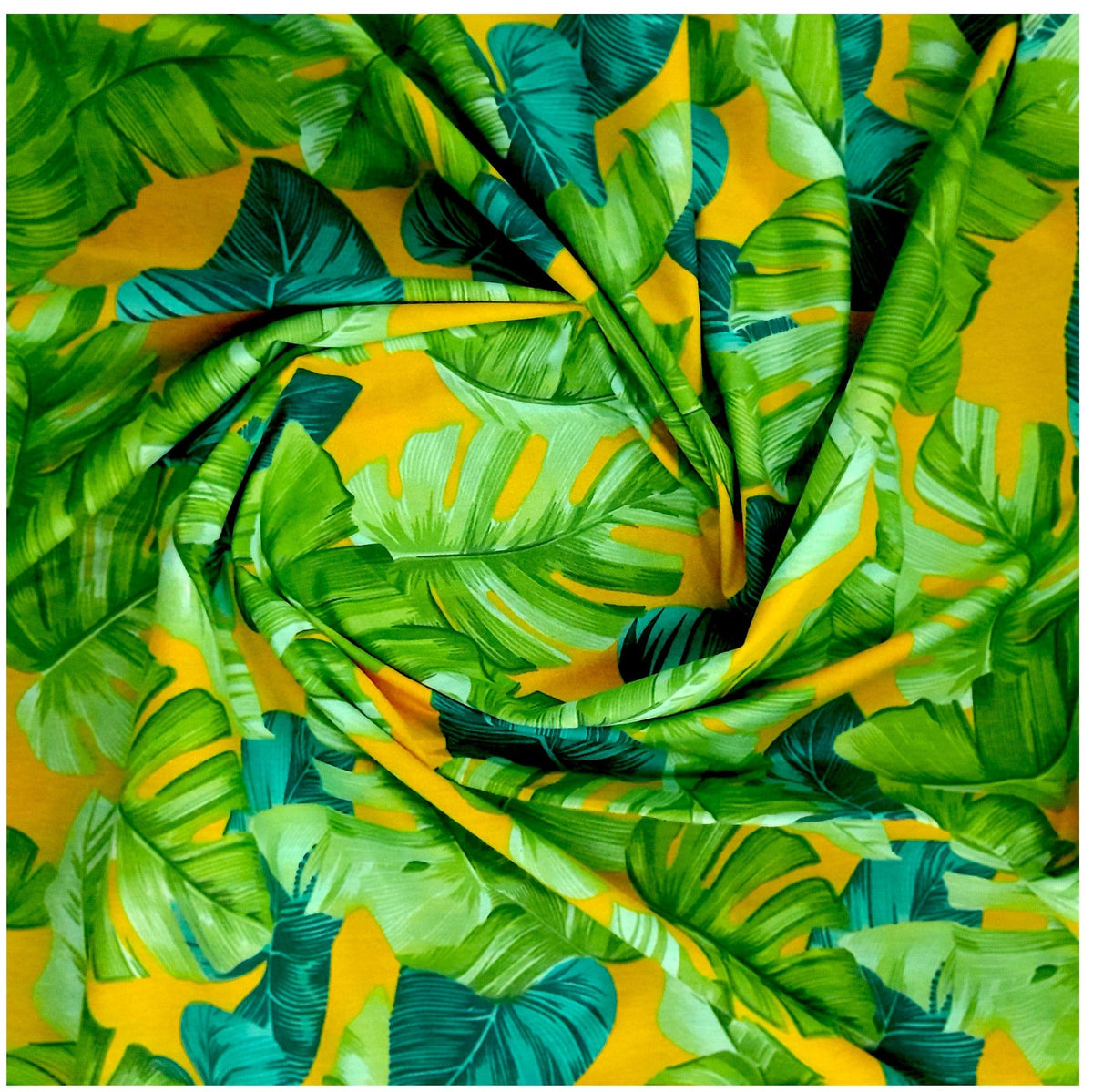 100% COTTON Fabric PTD Poly Cotton Monster Leaf 240 CM