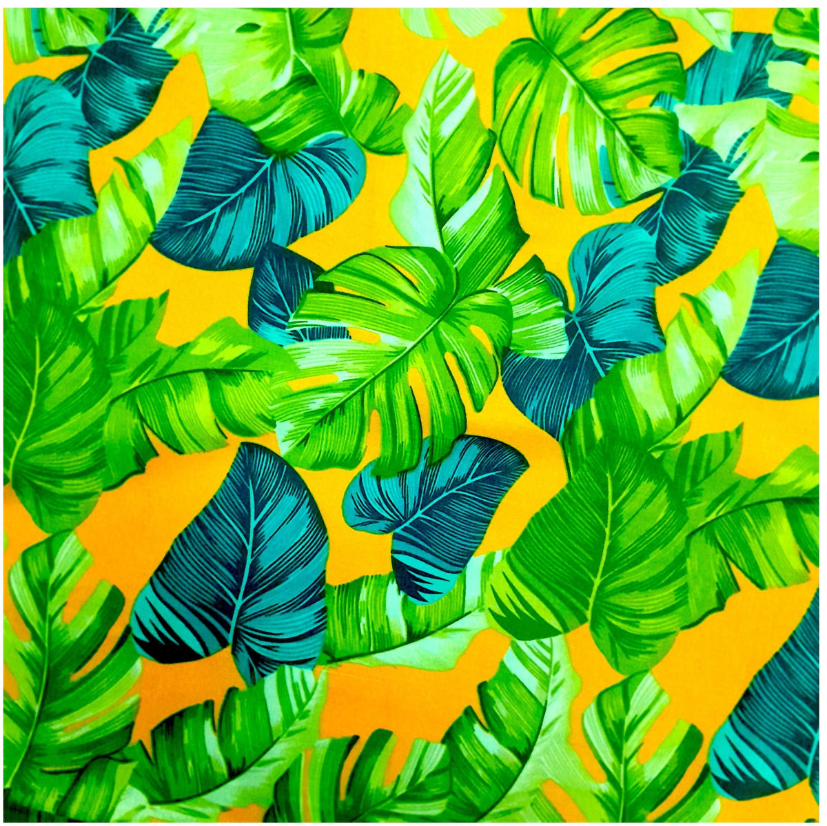 100% COTTON Fabric PTD Poly Cotton Monster Leaf 240 CM