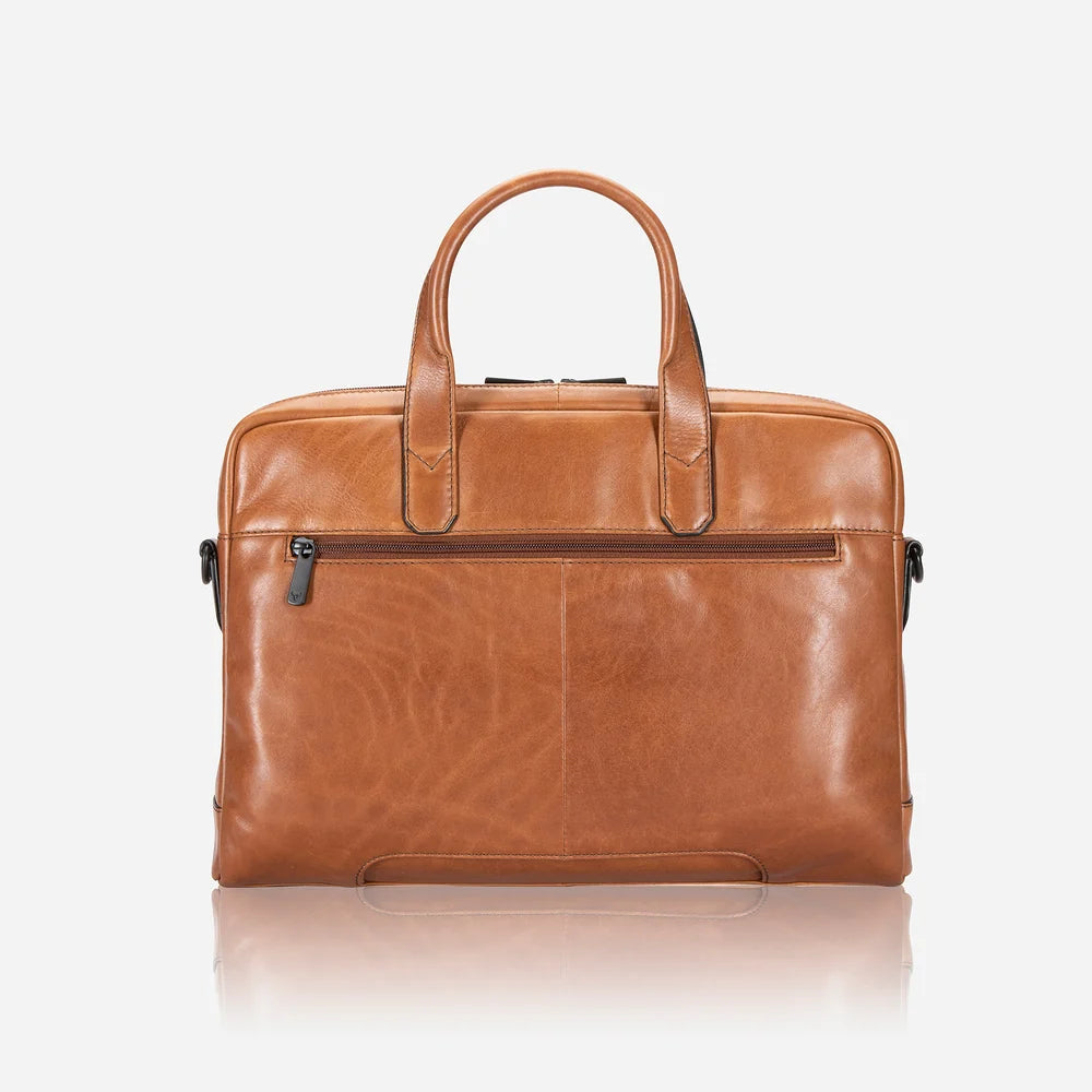 Brando Winchester 15In Slimline Leather Laptop Bag-Medium Brown 1005