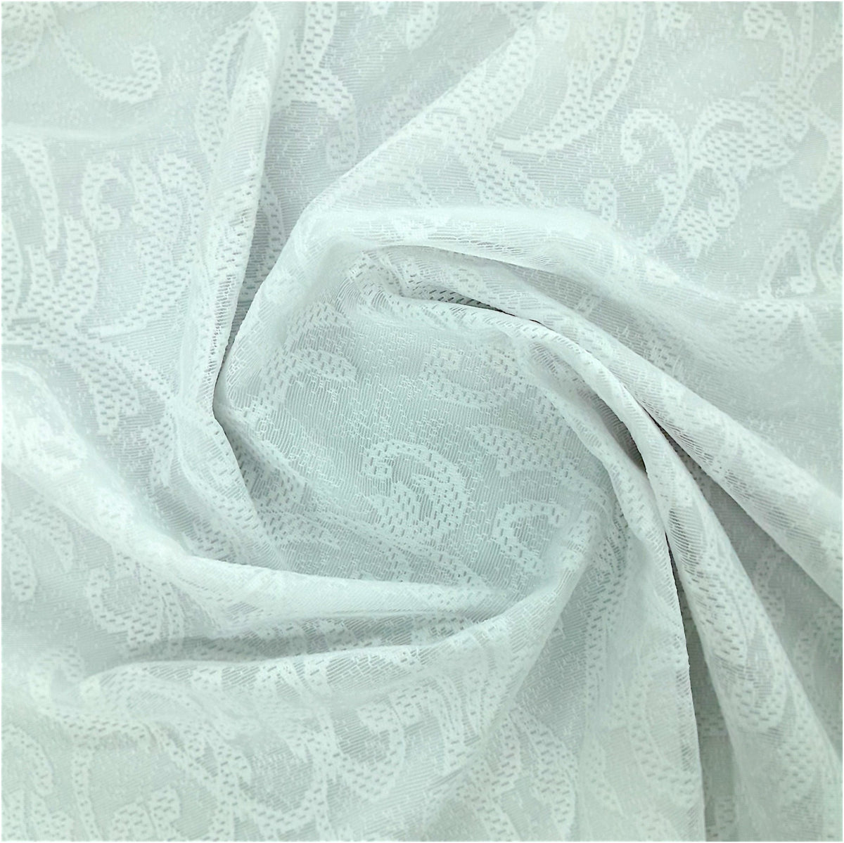 Fabric Embroided Pasha White Voile Lace 290 cm (8044861882457)