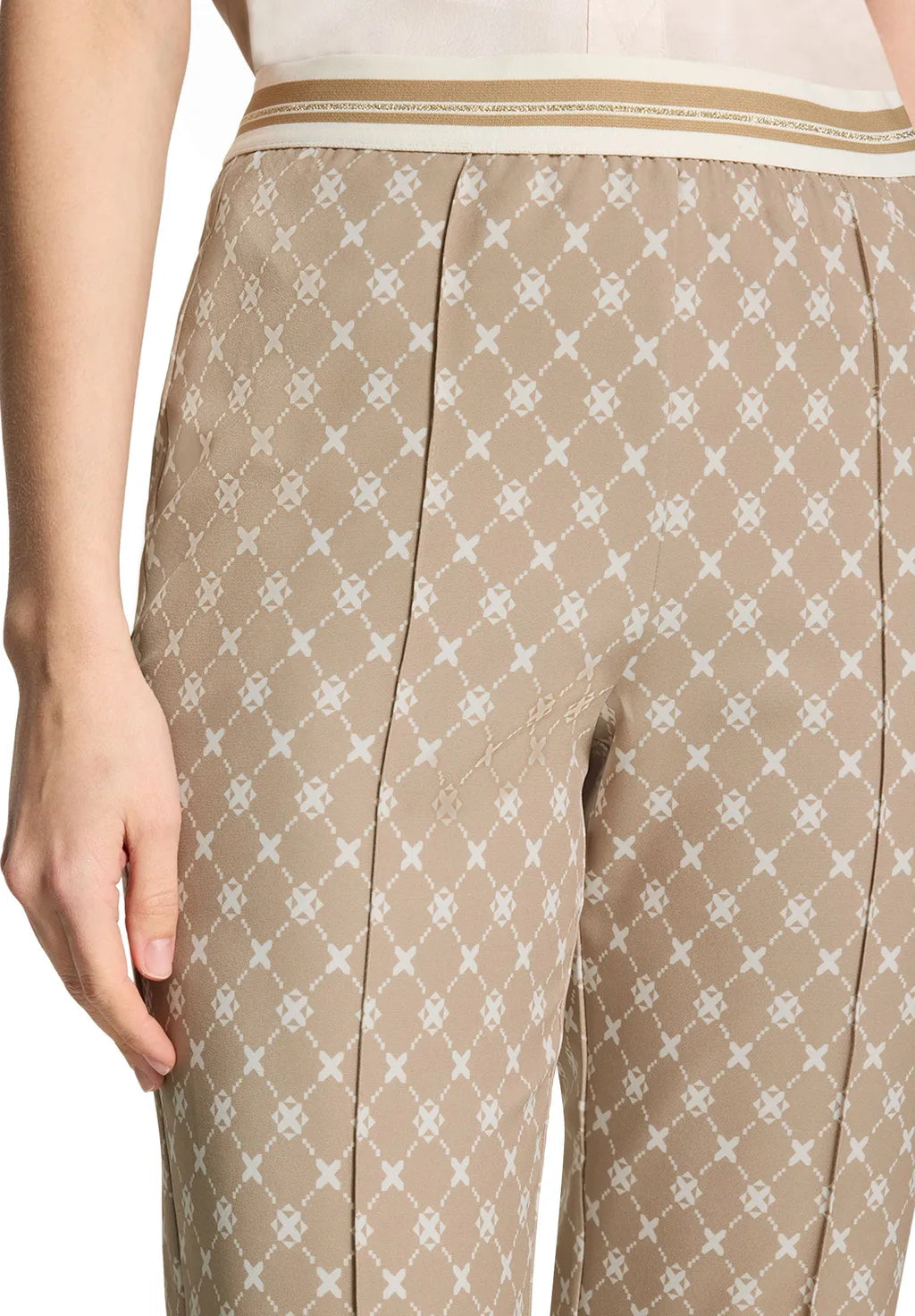 Betty Barclay Ladies Casual Trousers Slim Fit-Nature/Cream 6143/1706