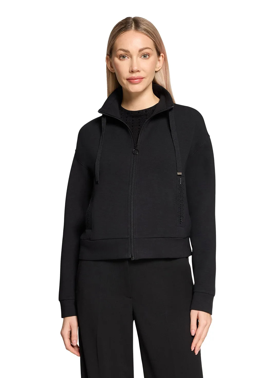 Betty Barclay Ladies Sweat Jacket -Black 2450/8065
