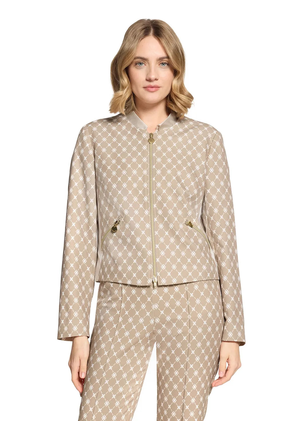 Betty Barclay Ladies Long-Sleeved Blazer Jacket-Nature/Cream 4714/1706