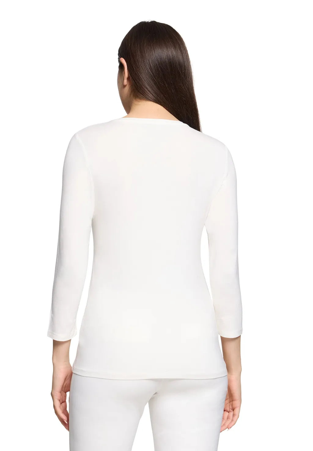 Betty Barclay Ladies Shirt Round Neck-Off White 2776/2063