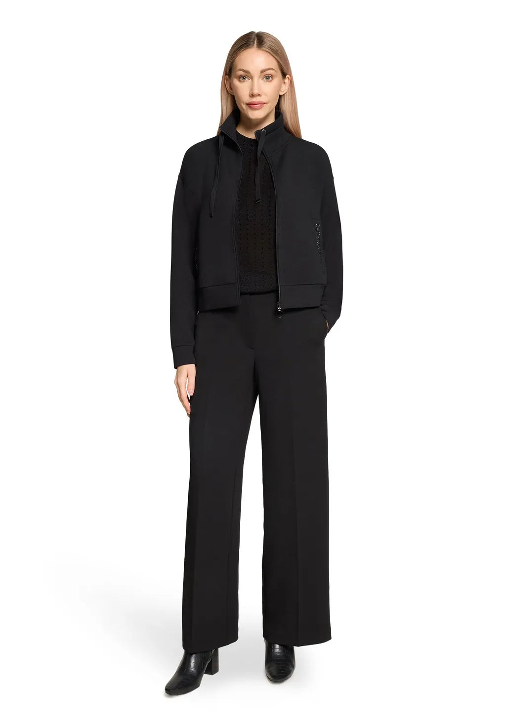 Betty Barclay Ladies Sweat Jacket -Black 2450/8065