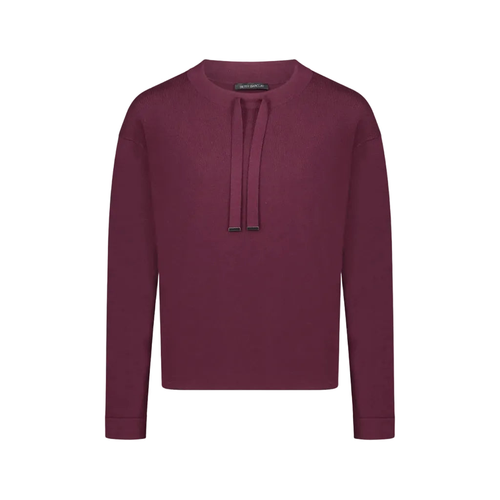 Betty Barclay Ladies Fine Knit Sweater- Dark Aubergine 5405/2907