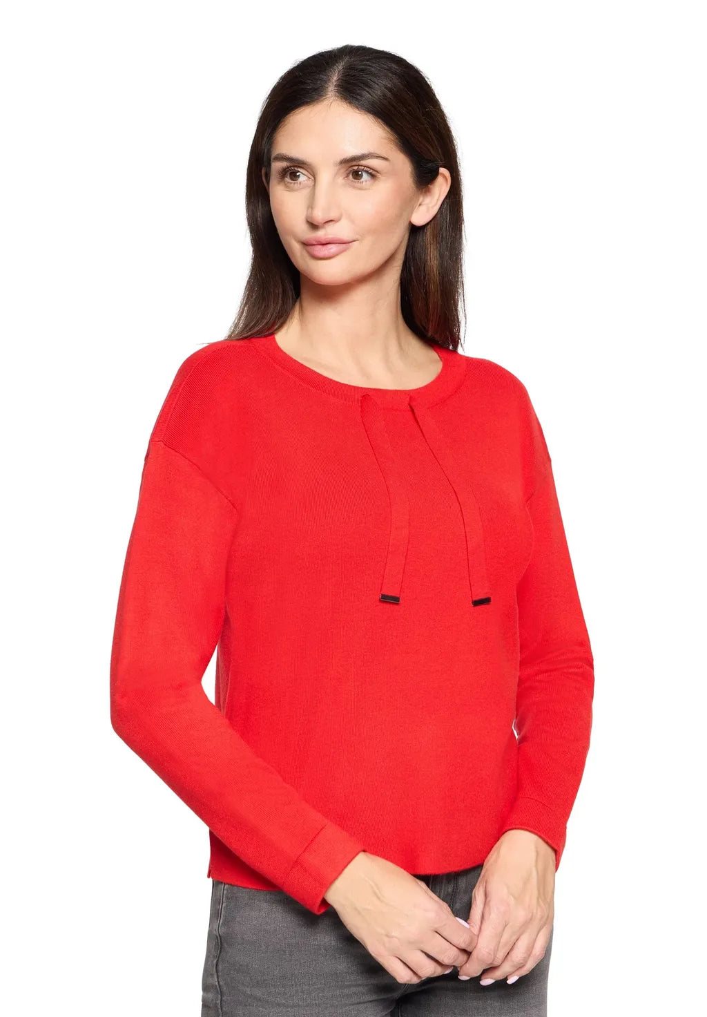 Betty Barclay Ladies Fine Knit Sweater-Red 5405/2907