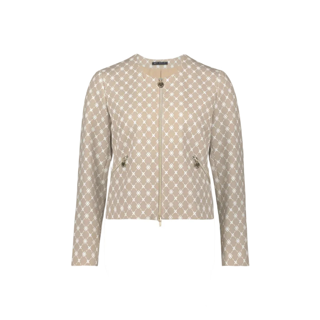 Betty Barclay Ladies Long-Sleeved Blazer Jacket-Nature/Cream 4714/1706
