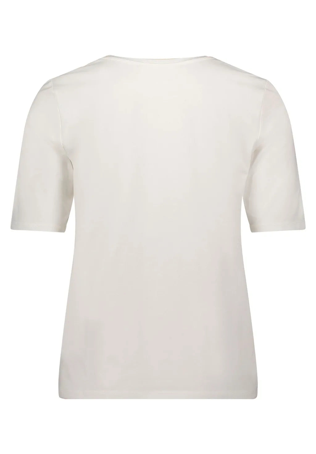 Betty Barclay Ladies Basic Shirt With Placement-Patch Cream/Blue 2738/1092.