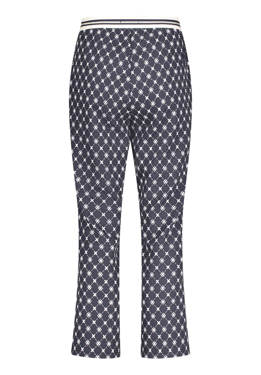 Betty Barclay Ladies Casual Trousers Slim Fit-Dark Blue/White 6143/1706