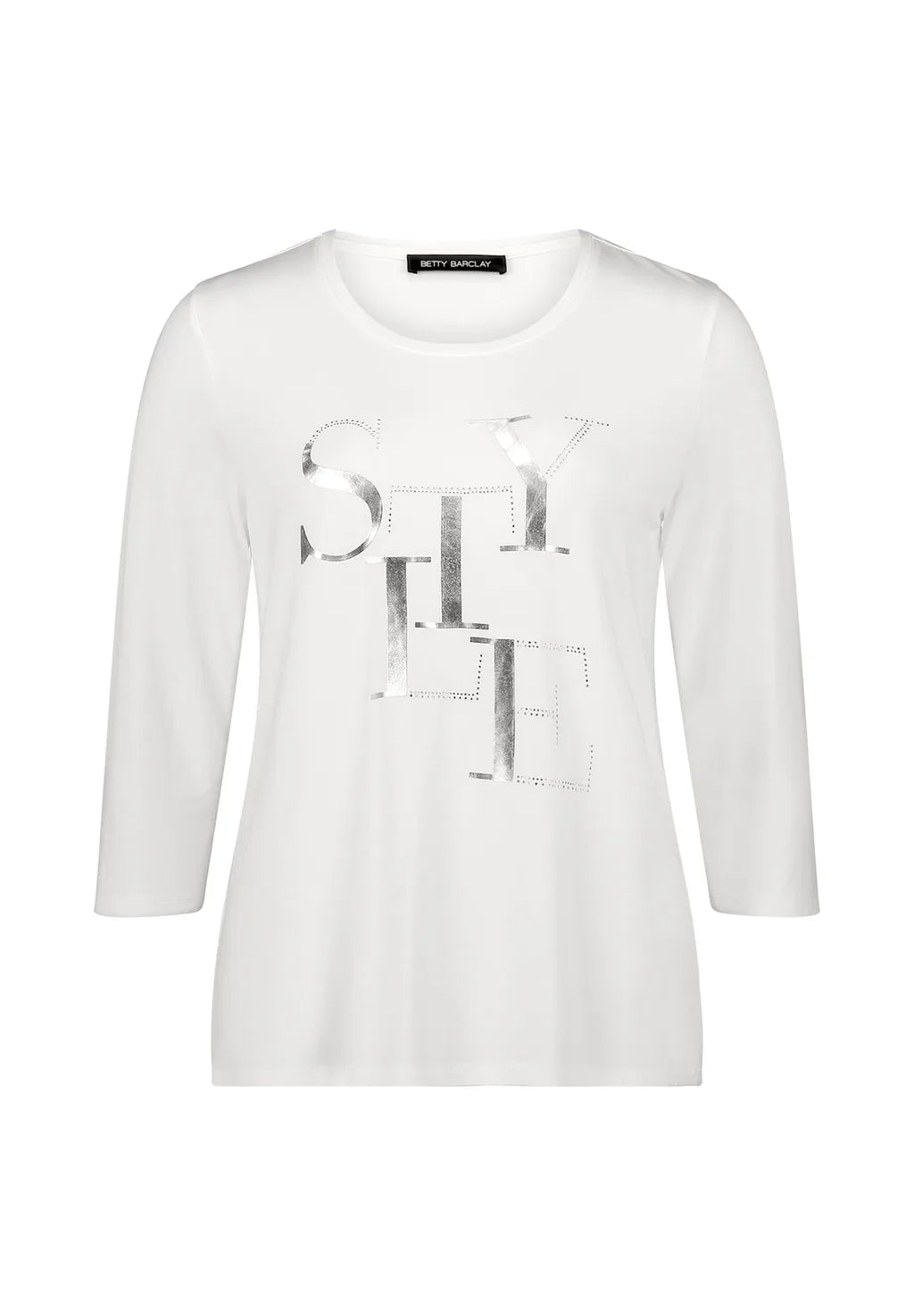 Betty Barclay Ladies Shirt Round Neck-Off White 2776/2063