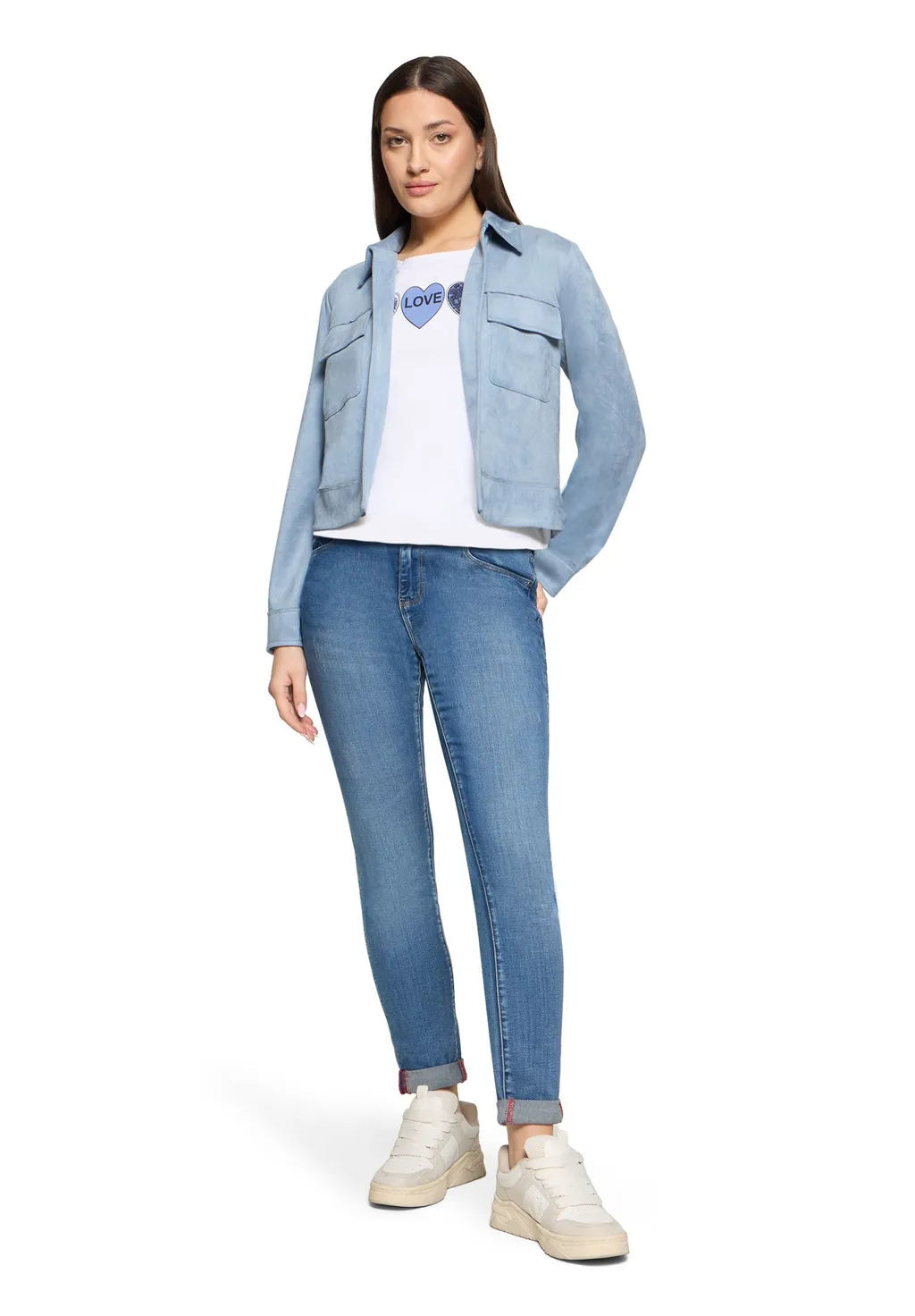 Betty Barclay Ladies Basic Jeans With A Wash-Blue 6364/1053