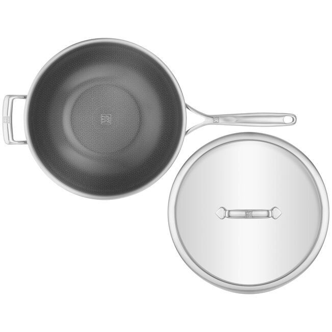 Zwilling Peak Stainless Steel Ceramic Non-Stick Coating Wok With Lid 30cm ZW-1034499.