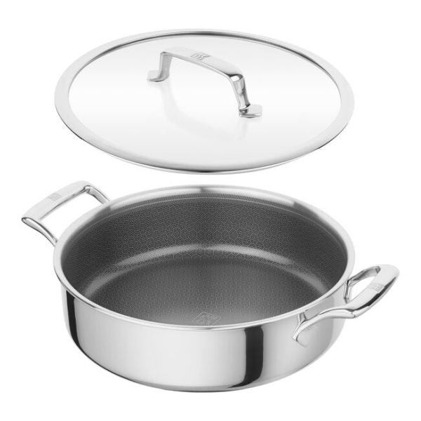 Zwilling Peak Stainless Steel Ceramic Non-Stick Coating Serving Pan with Lid 26cm ZW-1034500.