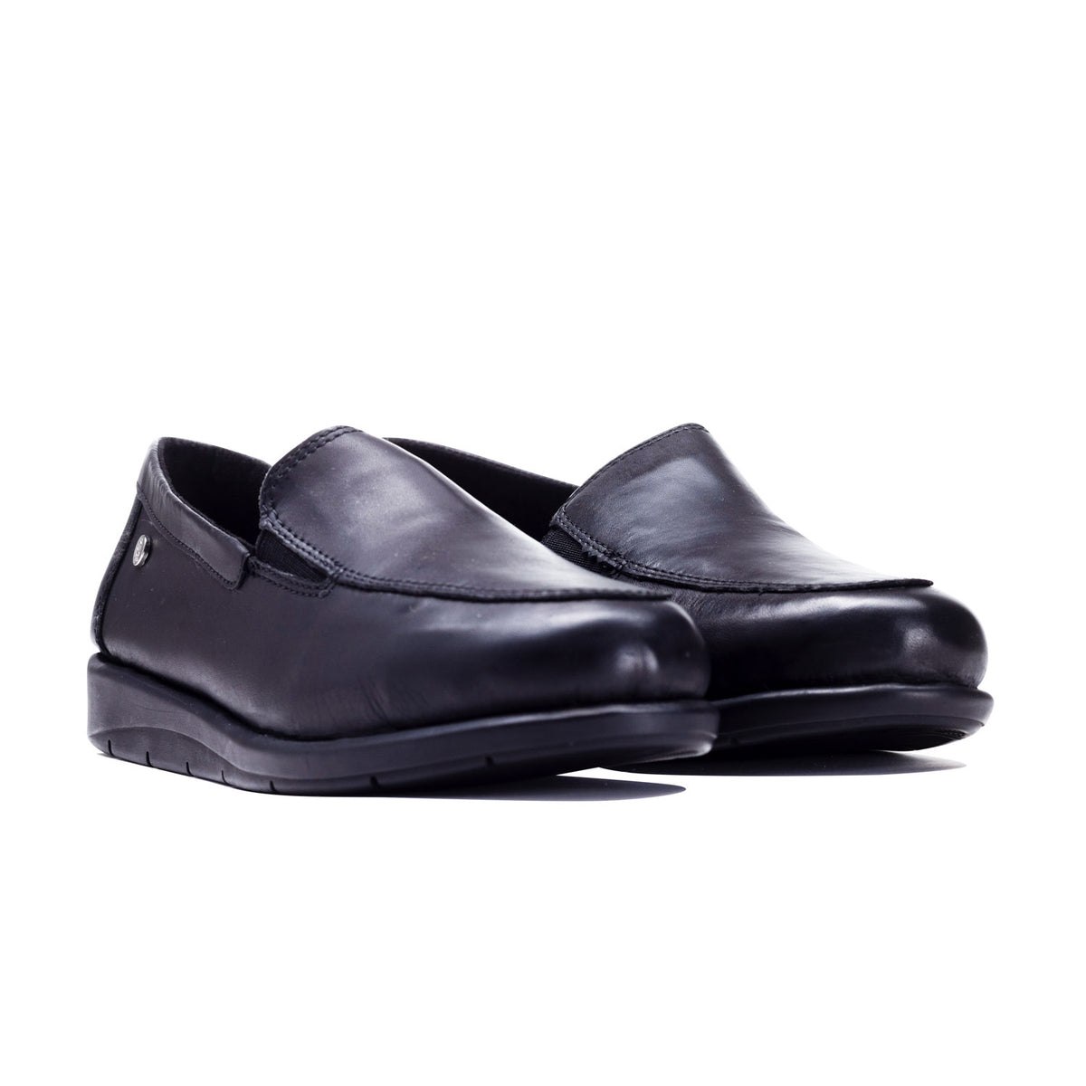 Hush Puppies Ladies Slip On Thea Leather - Black