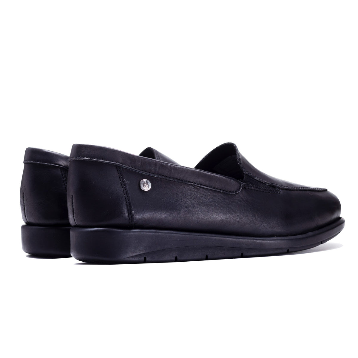 Hush Puppies Ladies Slip On Thea Leather - Black