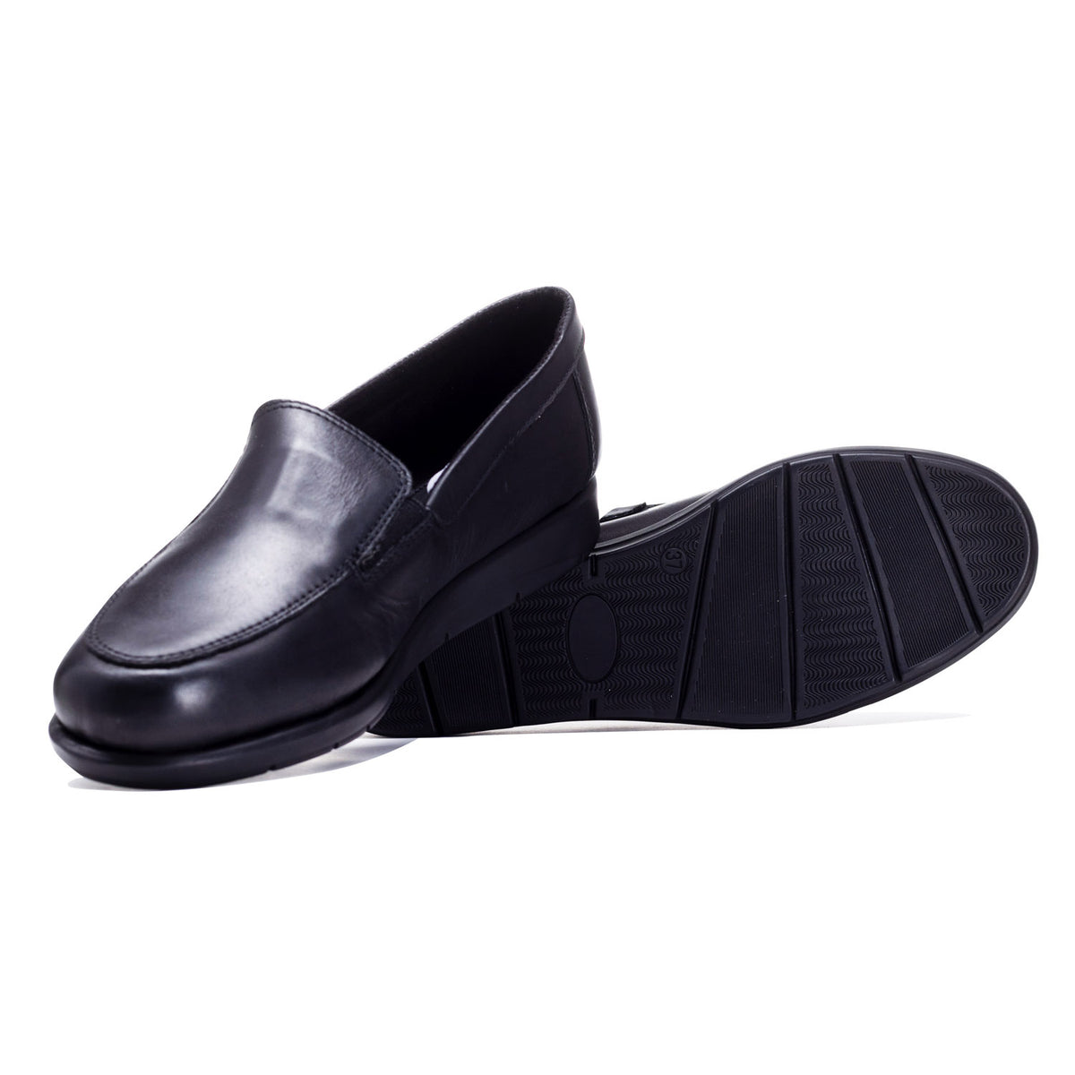 Hush Puppies Ladies Slip On Thea Leather - Black