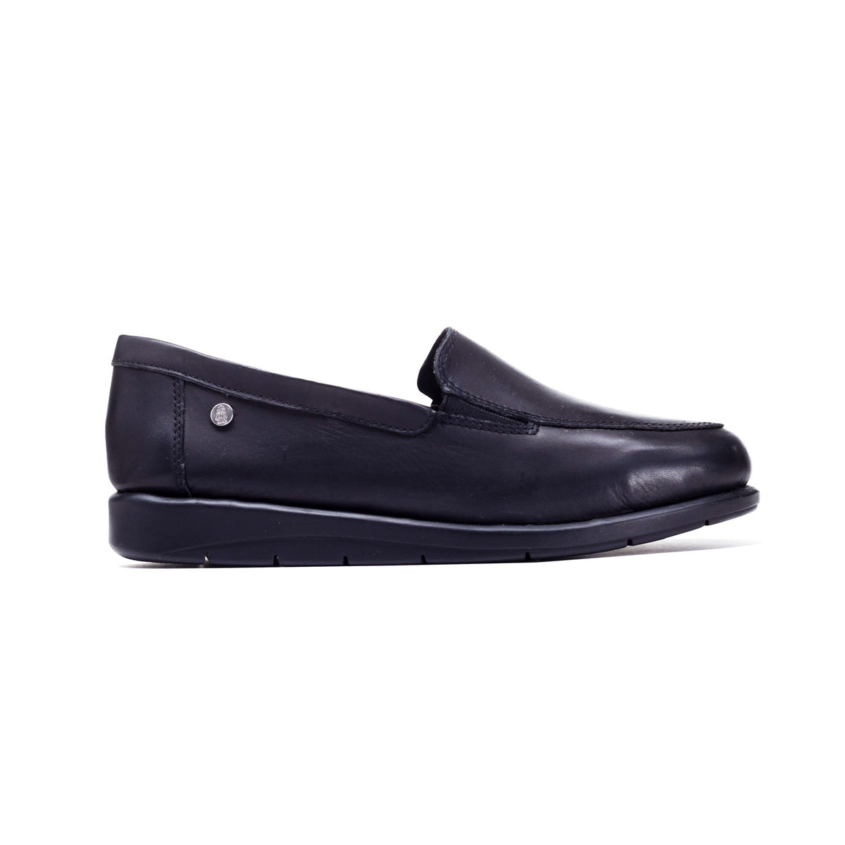 Hush Puppies Ladies Slip On Thea Leather - Black