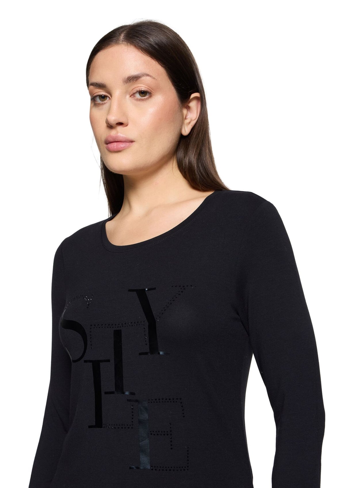 Betty Barclay Ladies 3/4 Arm Shirt-Black 2776/2063