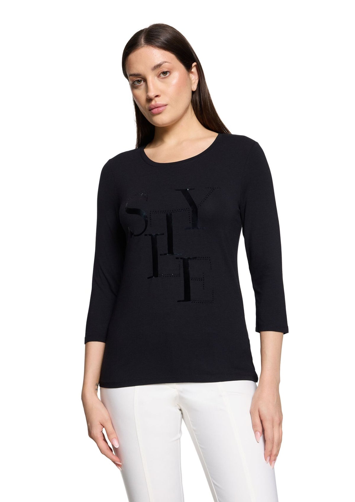 Betty Barclay Ladies 3/4 Arm Shirt-Black 2776/2063