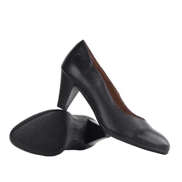 Froggie Ladies Adele Shoes Black High Courts Leather 10873.371-100.