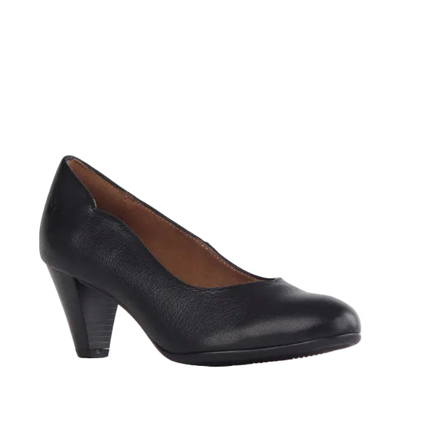 Froggie Ladies Adele Shoes Black High Courts Leather 10873.371-100.