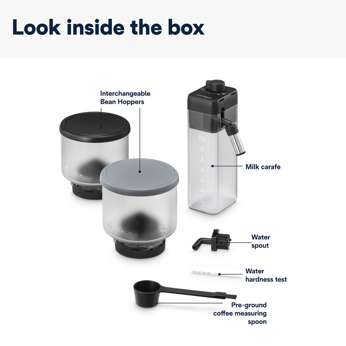 Delonghi Rivelia Bean to Cup Coffee Machine Pebble Grey EXAM440.55.G