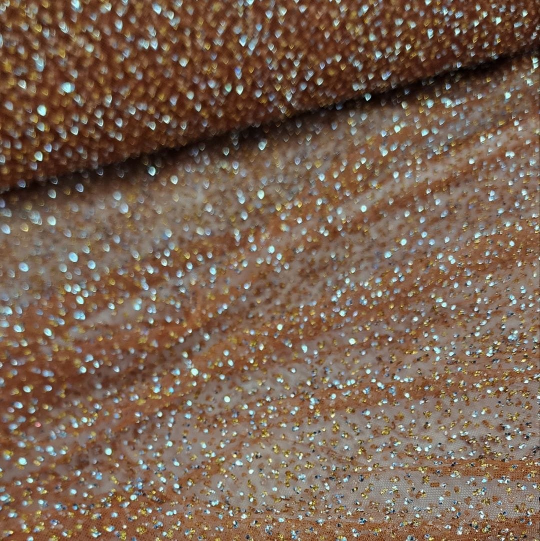 BEADED LACE Dress Fabrics Kendall Lace Fabric Orange 140cm (7397287690329)