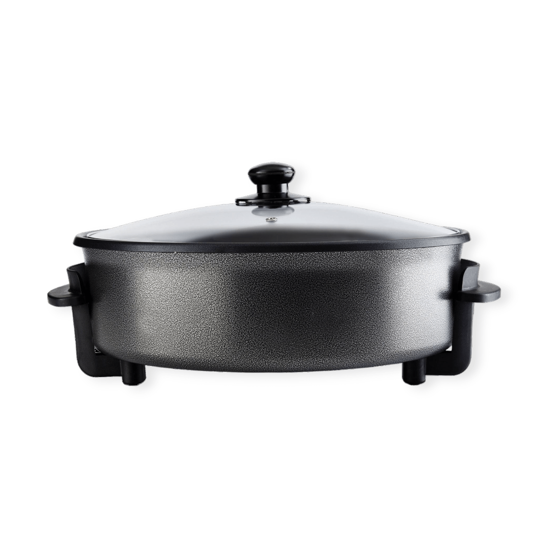 Mellerware Electric Frying Pan Mellerware Frying Pan Electric Non-Stick Black 35Cm 1500W Alonzo (7010837168217)