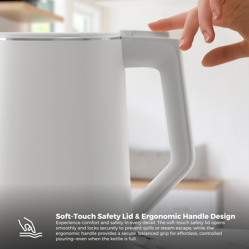 Riva Cool Touch Kettle 1.7L White RVWK002