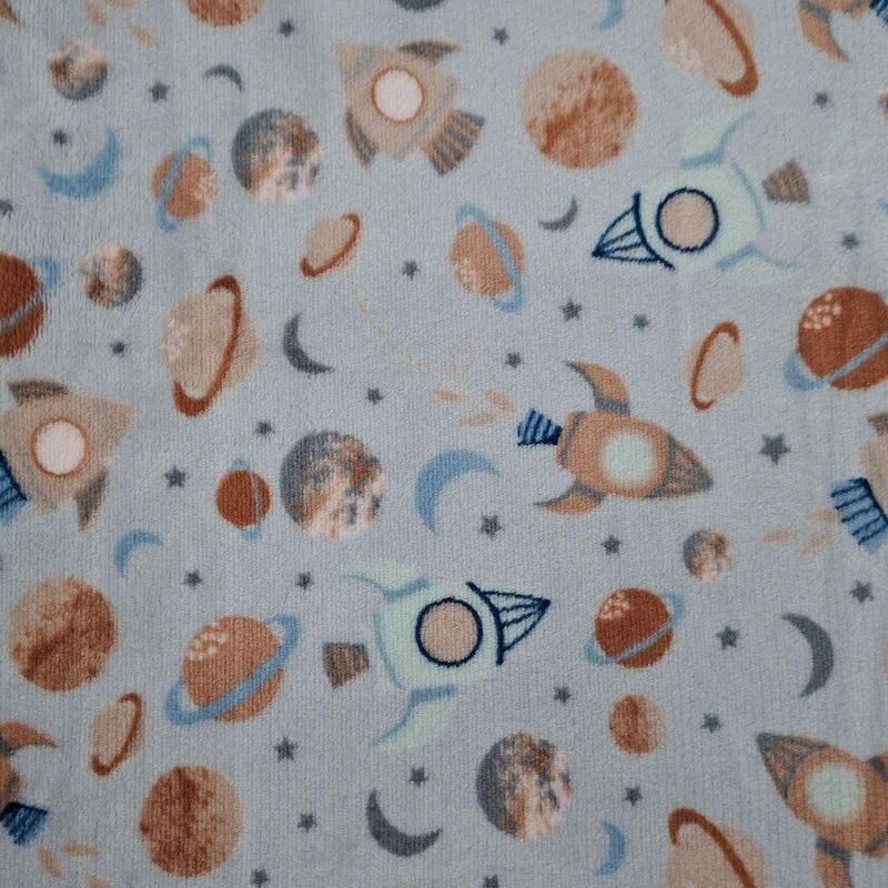 Printed Mongolian Fleece Fabric 150cm Floral.