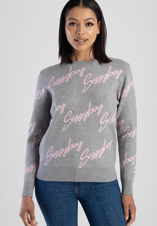 MHC World Sissyboy Ladies Crewneck Knitwear Grey Melange (7502011793497)