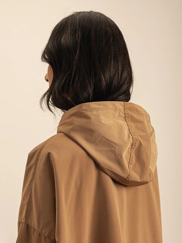 Polo Jacket Ladies Long Sleeve Parka Jacket Camel (7289773162585)