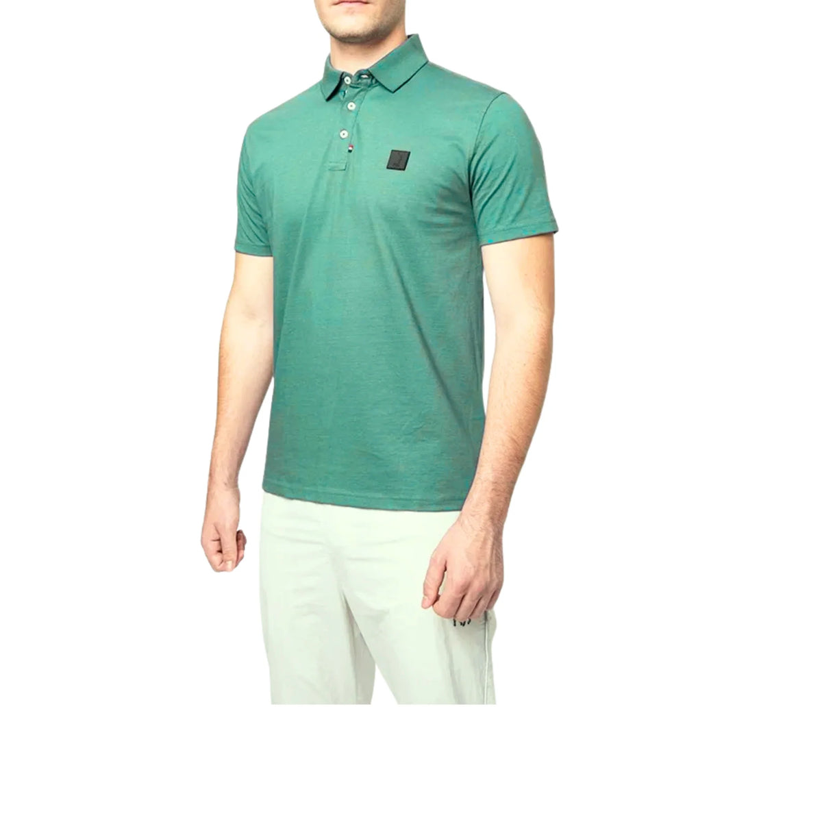 Polo Mens Active Badge Short Sleeve Golfer Turquoise