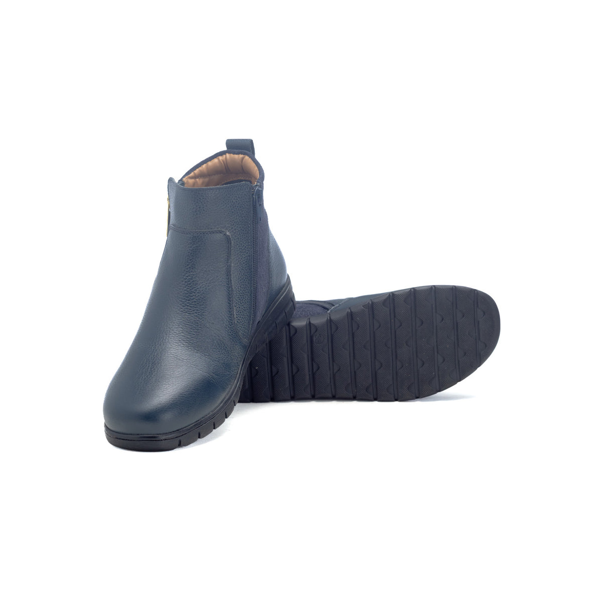 Hush Puppies Aurelia Leather Boots -Navy HPL01495NVNV-04