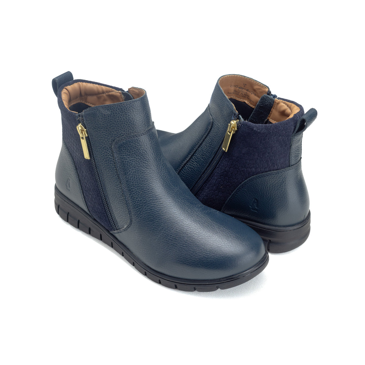Hush Puppies Aurelia Leather Boots -Navy HPL01495NVNV-04