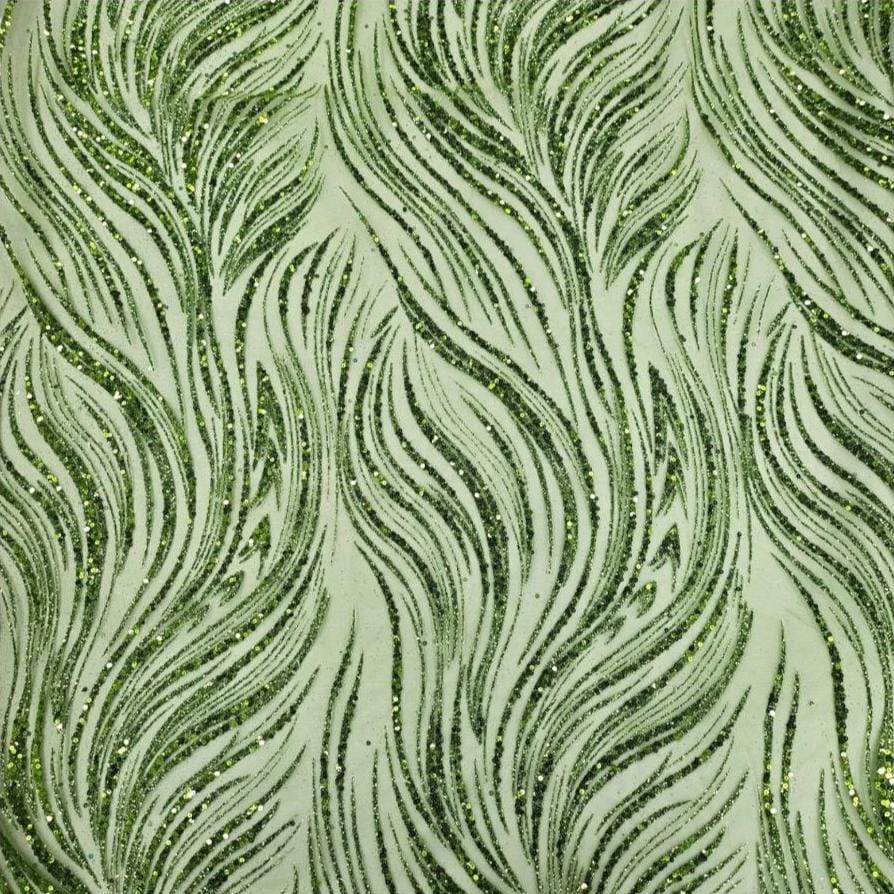 LACE Dress Fabrics Olive Sugar Metallic Lace (7798817259609)