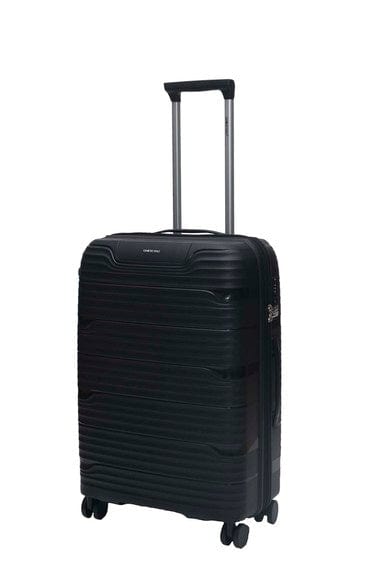Gino De Vinci Luggage 60 CM Gino De Vinci Suterra Medium Roller Case Black (7160841109593)