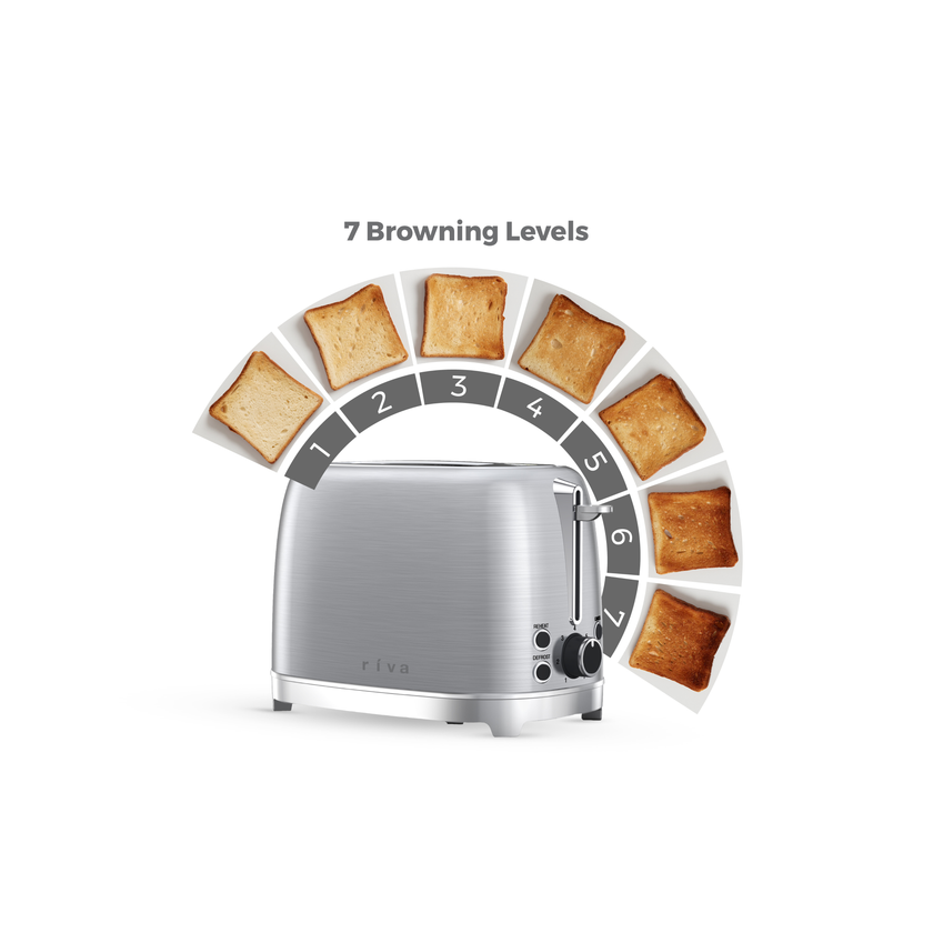 Riva Stainless Steel 2-Slice Toaster Brushed RVST001