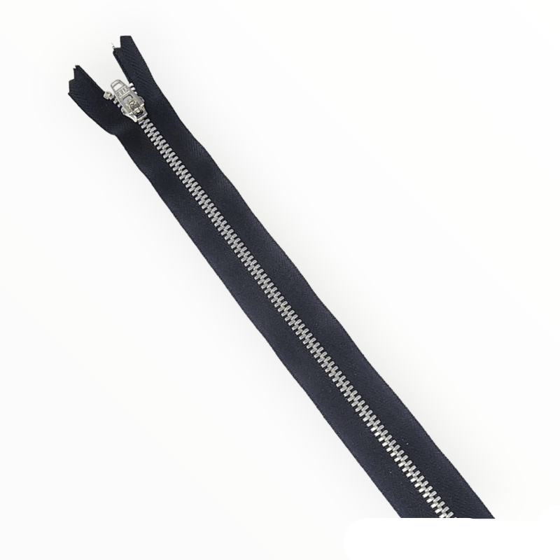 YKK ZIPS Habby Ykk Metal Silver Close End 90cm Zip 580 Black (7490073755737)