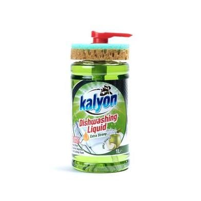 Kalyon Dishwashing Liquid Kalyon Dishwashing Liquid With Sponge 1 Litre Apple MM00.1181 (7782944669785)