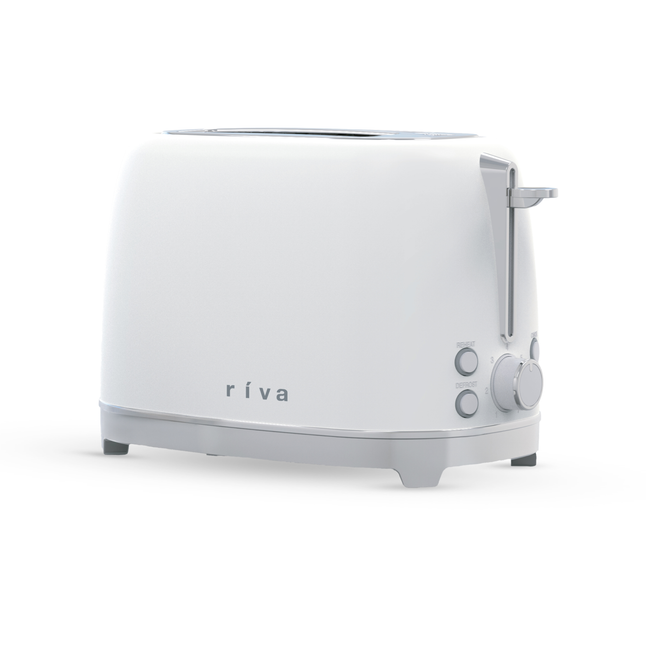 Riva Stainless Steel 2-Slice Toaster Matt White RVWT001