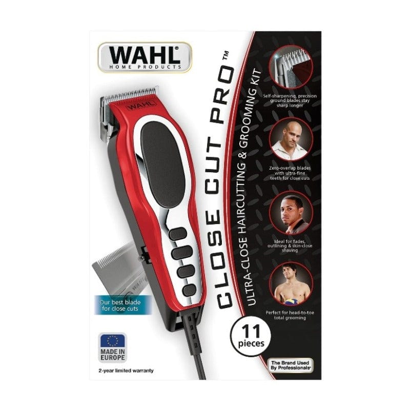 Wahl Clipper Wahl Close Cut Pro Men's Hair Clipper 11 Piece - Red (6958550384729)